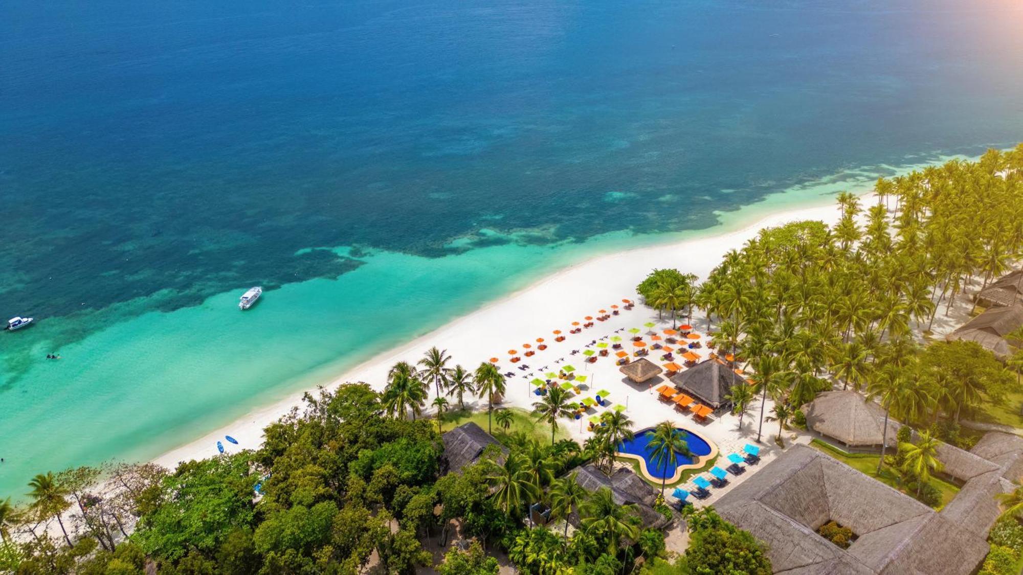 Oceanica Resort Panglao, Bohol Екстериор снимка Aerial view of the beach